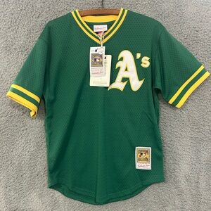 Rickey Henderson Oakland A's Mitchell & Ness Jersey new with tags Y Large 14-16